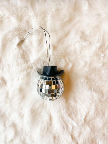 Black Cowboy Disco Ball Car Charm