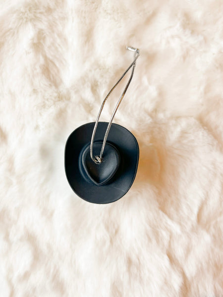 Black Cowboy Disco Ball Car Charm