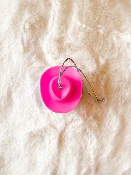Pink Cowboy Disco Ball Car Charm