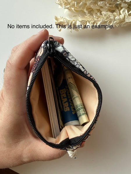 Floral Mini Zippered Pouch