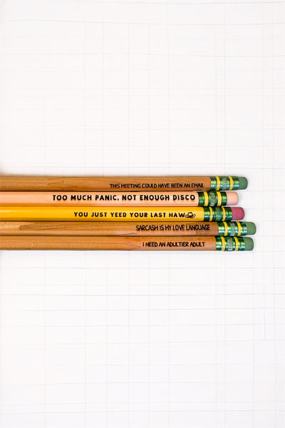 Laser Engraved Ticonderoga Pencils (Set of 5)