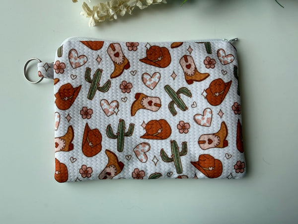 Western Medium Zippered Pouch
