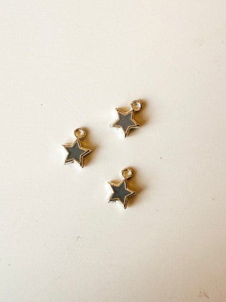 Mini silver & Grey Star Charm