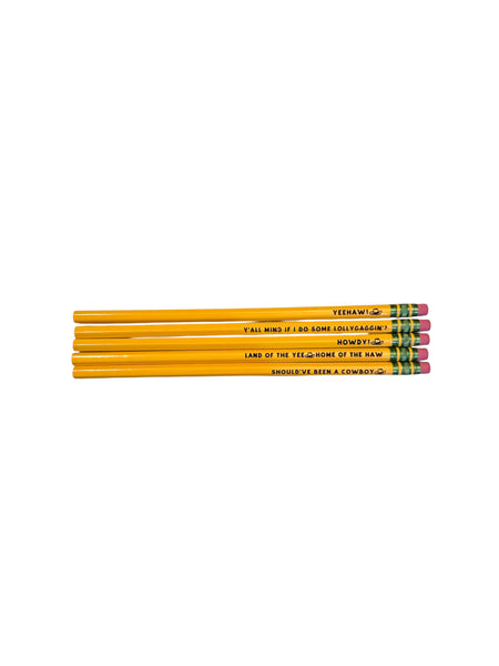 Laser Engraved Ticonderoga Pencils (Set of 5) Western Theme