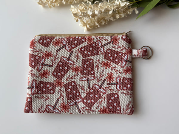 Iced Coffee Medium Zippered Pouch