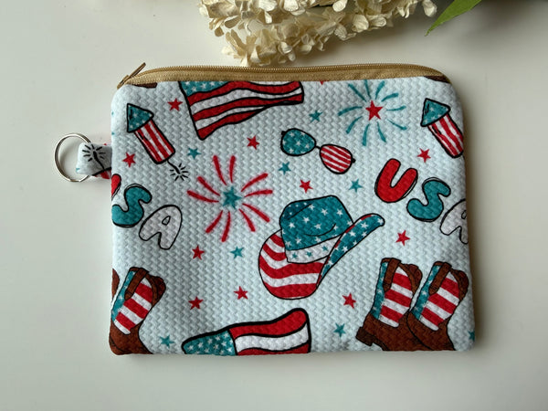 USA Western Medium Zippered Pouch