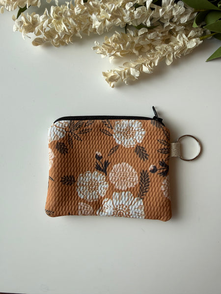 Floral Mini Zippered Pouch
