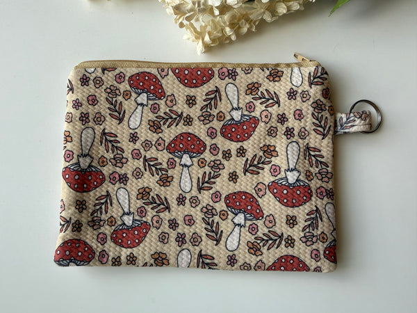 Mushroom Medium Zippered Pouch