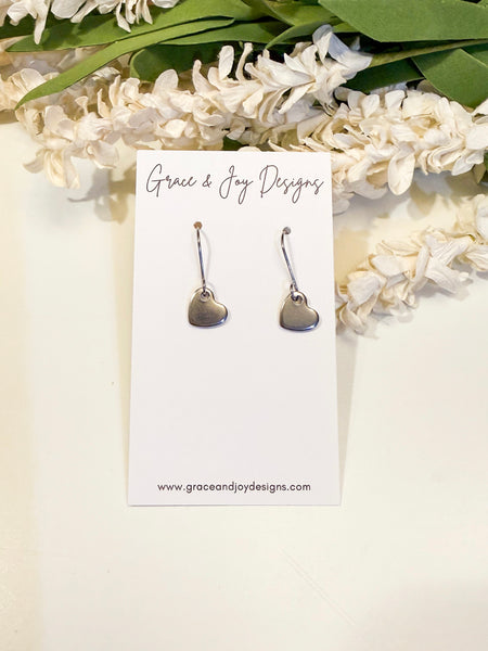 Silver Heart Earrings