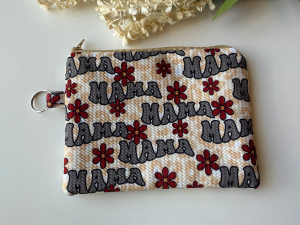 Mama Medium Zippered Pouch