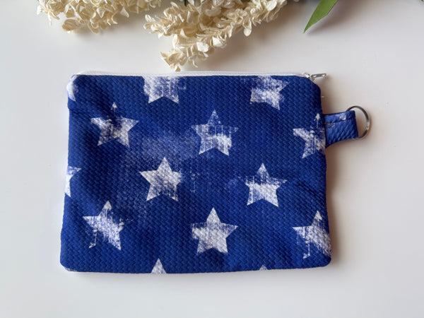 Double-Sided US Flag Medium Zippered Pouch