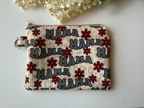 Mama Medium Zippered Pouch