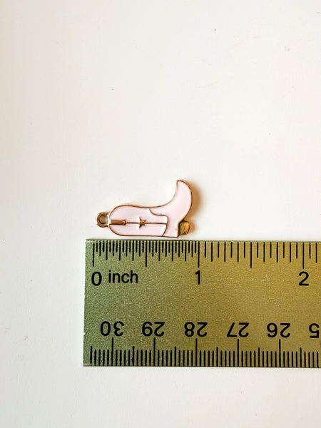 Pale Pink Cowgirl Boot Charm