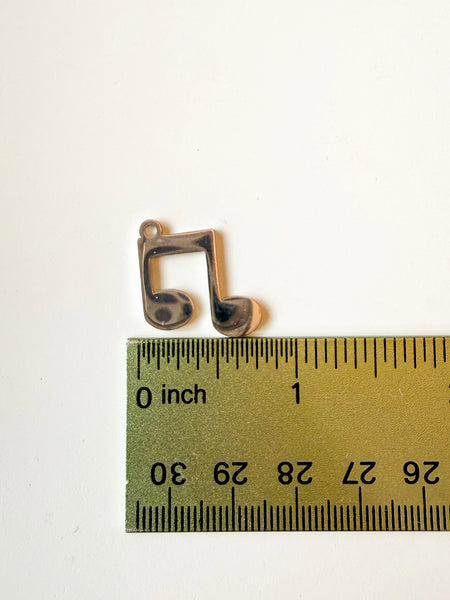 Silver Music Note Charm
