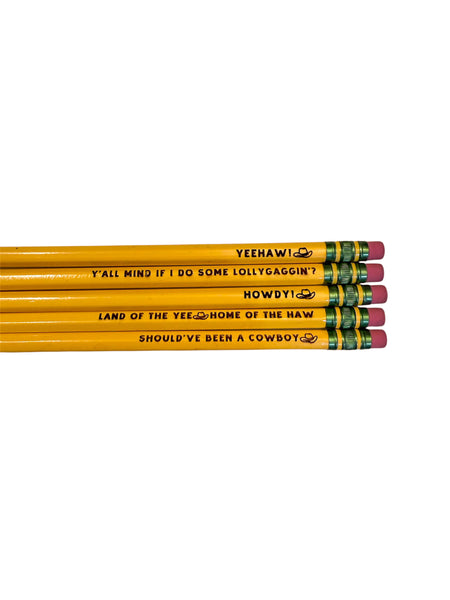 Laser Engraved Ticonderoga Pencils (Set of 5) Western Theme
