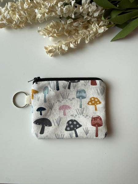 Mushroom Mini Zippered Pouch