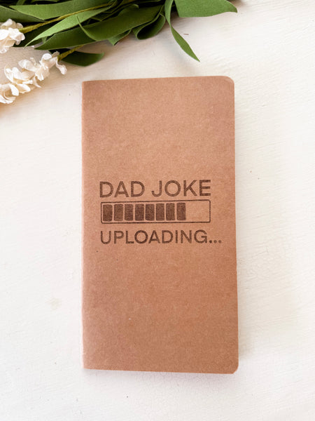 Engraved Dad Joke Kraft Notebook