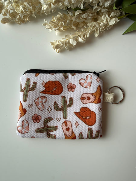 Western Mini Zippered Pouch