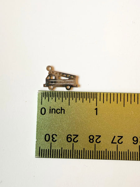 Silver Firetruck Charm
