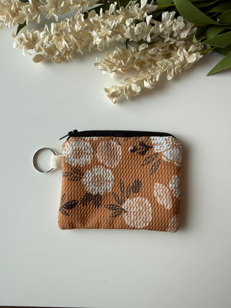 Floral Mini Zippered Pouch