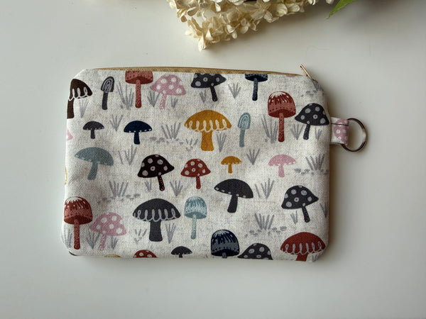 Mushroom Medium Zippered Pouch