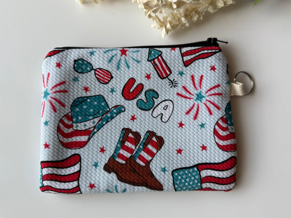 USA Western Medium Zippered Pouch