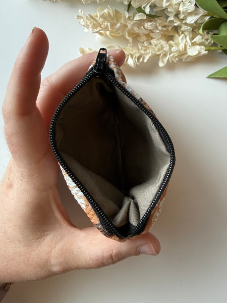 Floral Mini Zippered Pouch