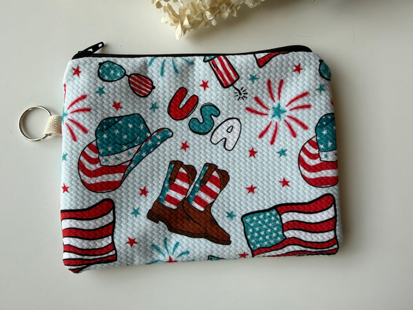 USA Western Medium Zippered Pouch