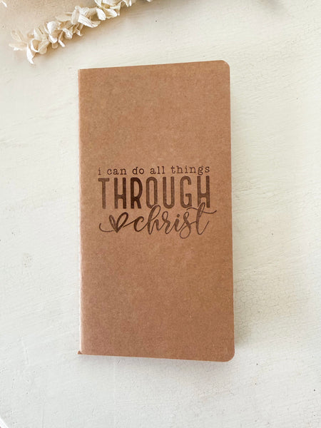 I Can Do All Things Through Christ Kraft Notebook