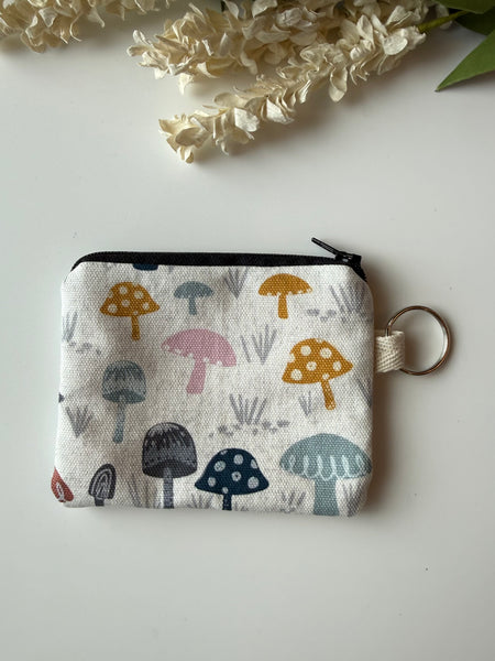 Mushroom Mini Zippered Pouch