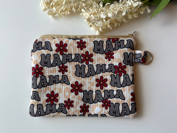 Mama Medium Zippered Pouch