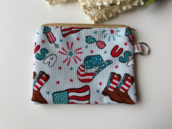 USA Western Medium Zippered Pouch