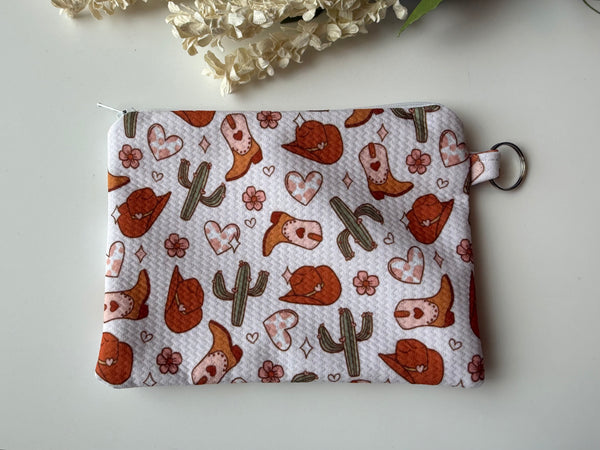 Western Medium Zippered Pouch