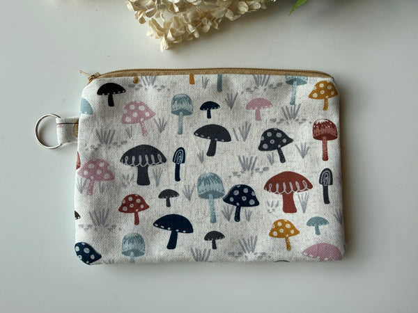 Mushroom Medium Zippered Pouch