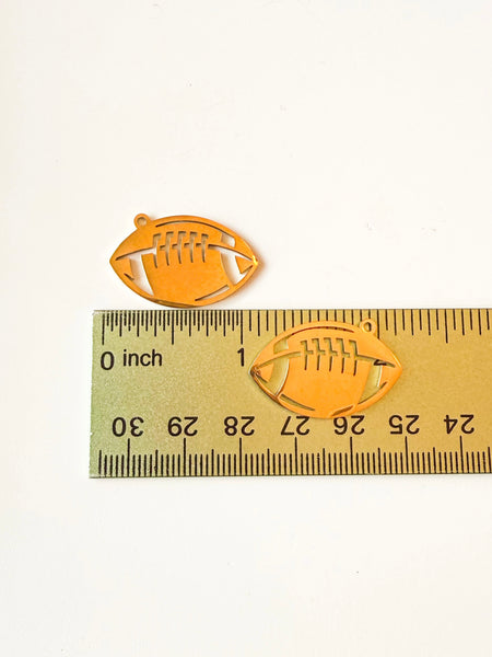 Gold Football Charm