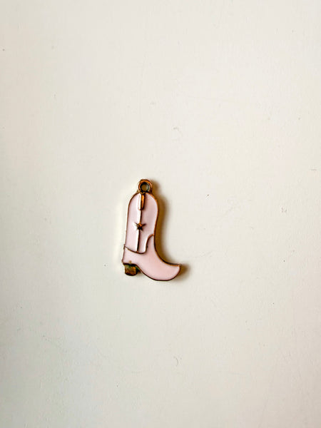Pale Pink Cowgirl Boot Charm