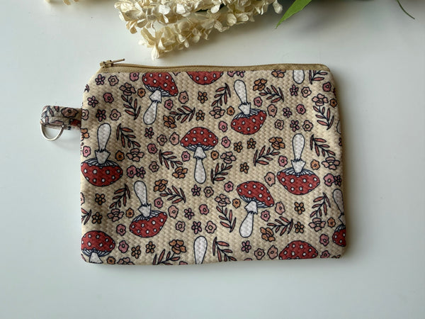Mushroom Medium Zippered Pouch