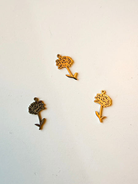 November birth flower charm