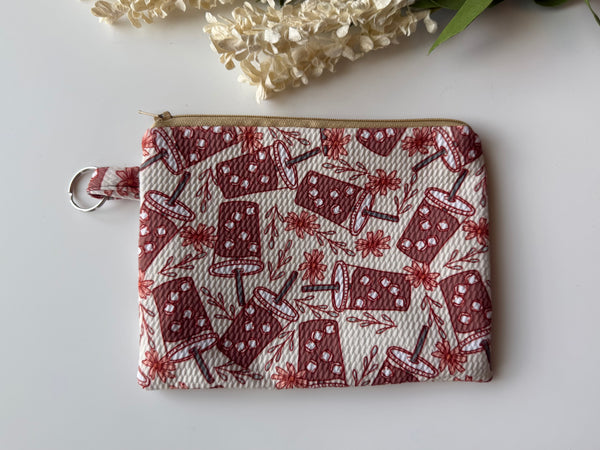 Iced Coffee Medium Zippered Pouch