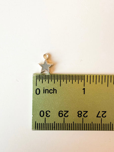 Mini silver & Grey Star Charm