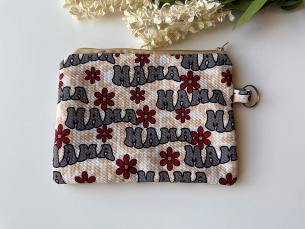 Mama Medium Zippered Pouch