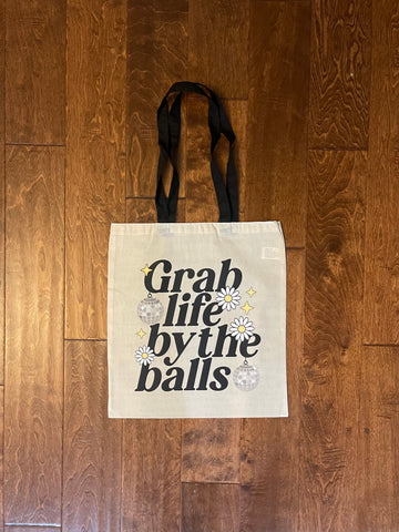 Grab Life Disco Balls Tote Bag