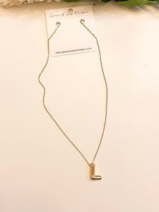 Gold Bubble L Necklace