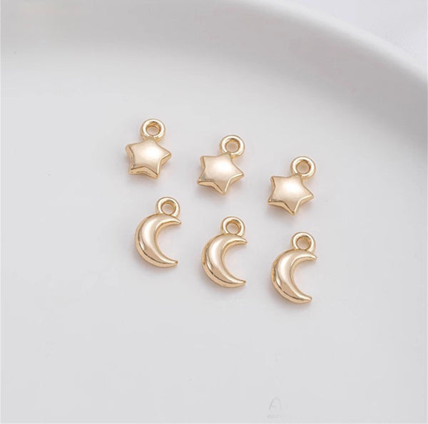Mini Moon & Star Charms