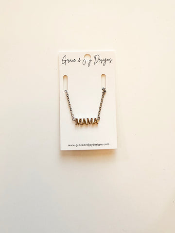 Silver MAMA necklace