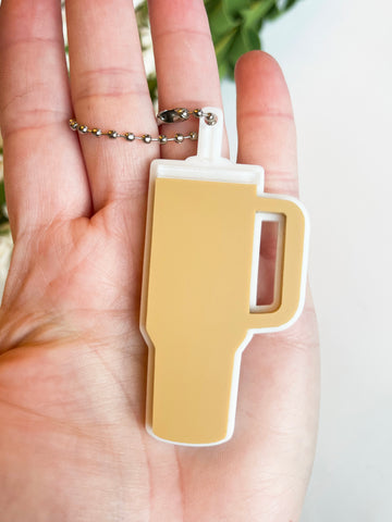 (Slightly Smaller) Caramel Acrylic Tumbler Keychain