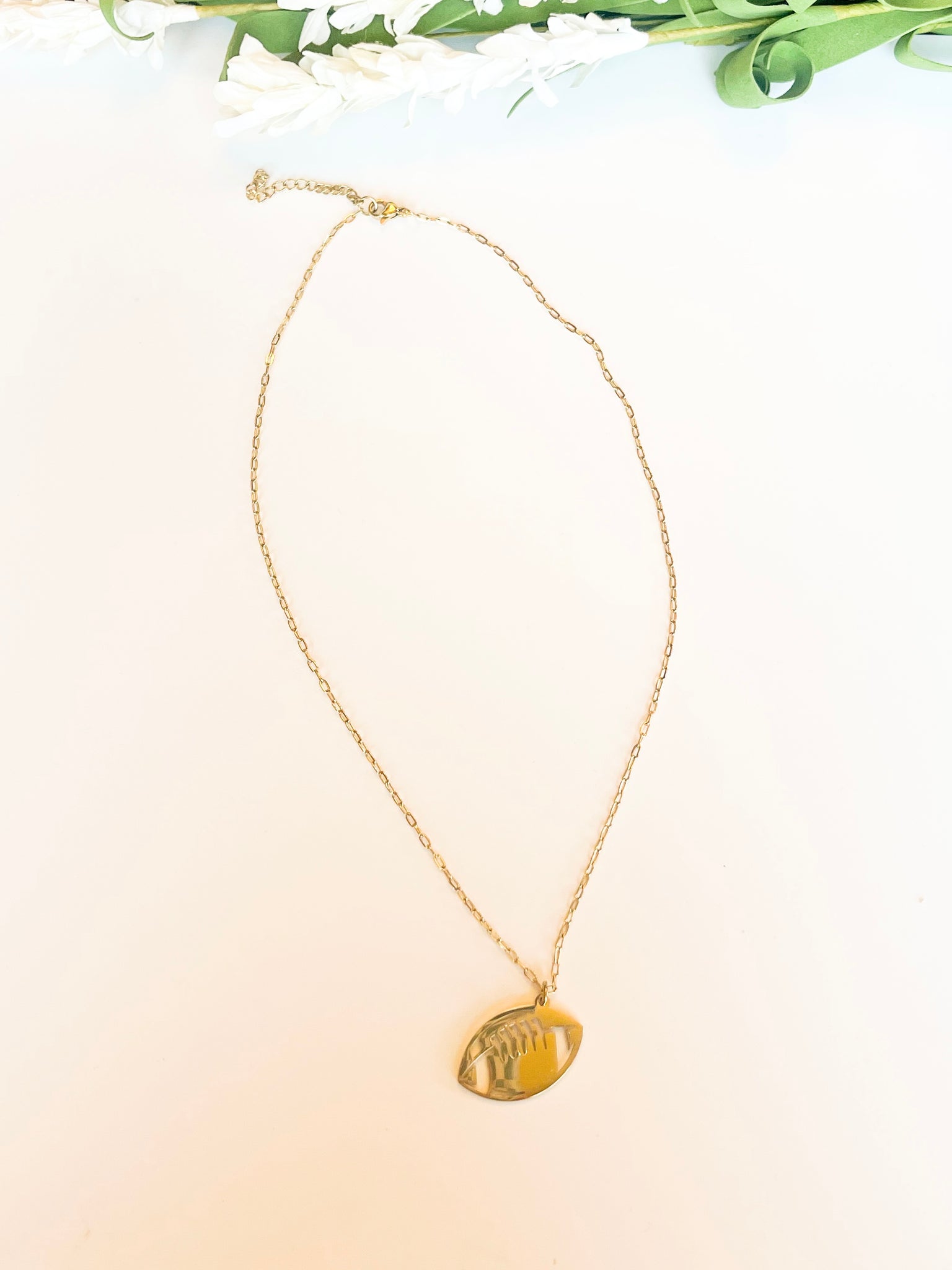 Gold Football Necklace