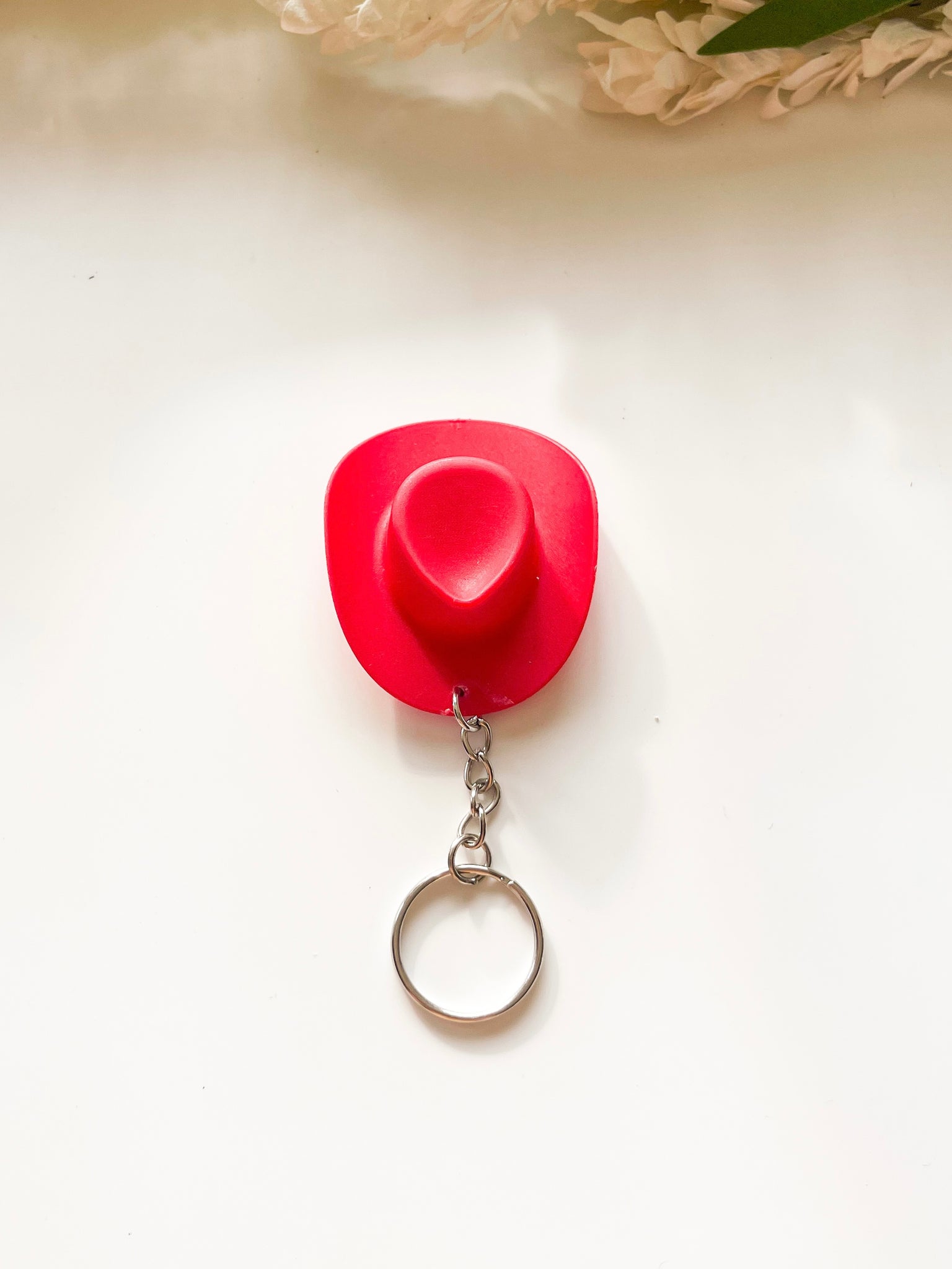 Red Western Hat Keychain