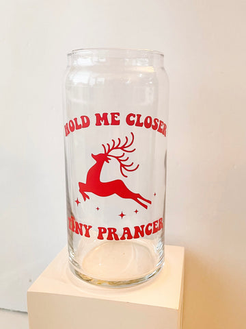 20 oz Tiny Prancer Can Glass