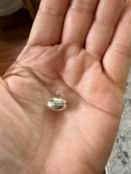 Football Charm - Silver